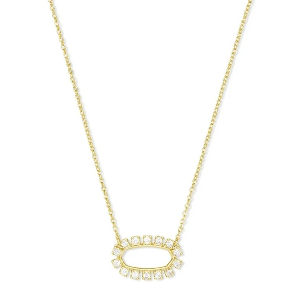Kendra Scott Gold Necklace with White Accents